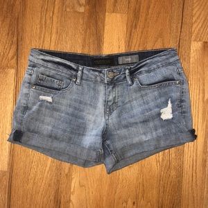 Light washed denim shorts